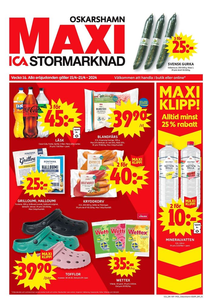 ICA Maxi-katalog i Oskarshamn | ICA Maxi Erbjudanden | 2024-04-15 - 2024-04-21