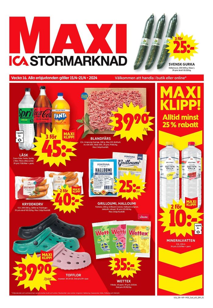 ICA Maxi-katalog i Löddeköpinge | ICA Maxi Erbjudanden | 2024-04-15 - 2024-04-21