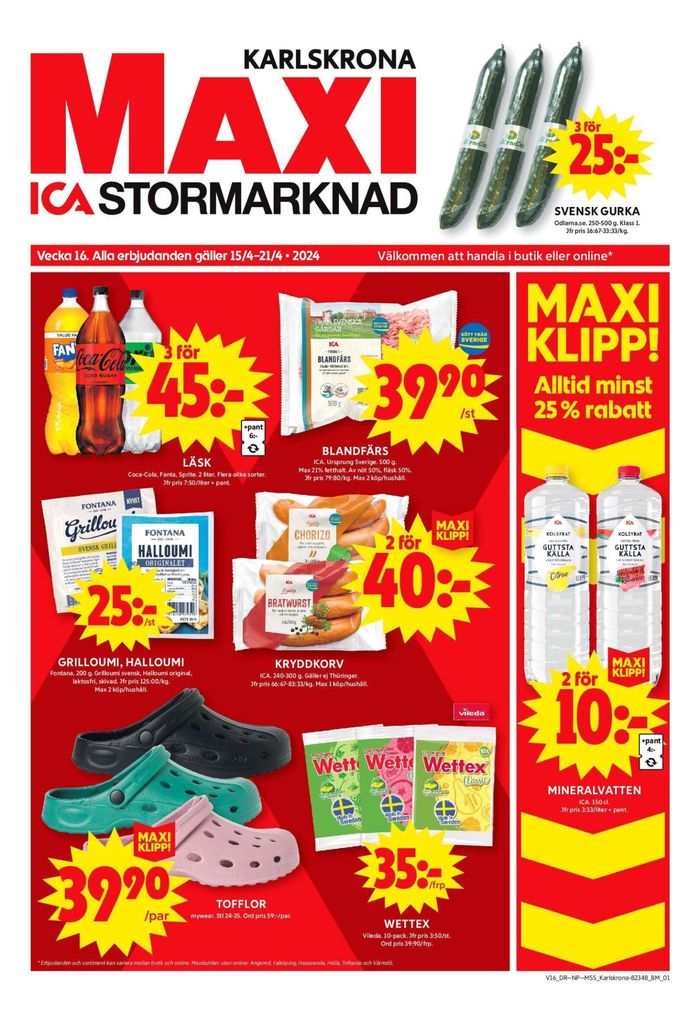 ICA Maxi-katalog i Karlskrona | ICA Maxi Erbjudanden | 2024-04-15 - 2024-04-21