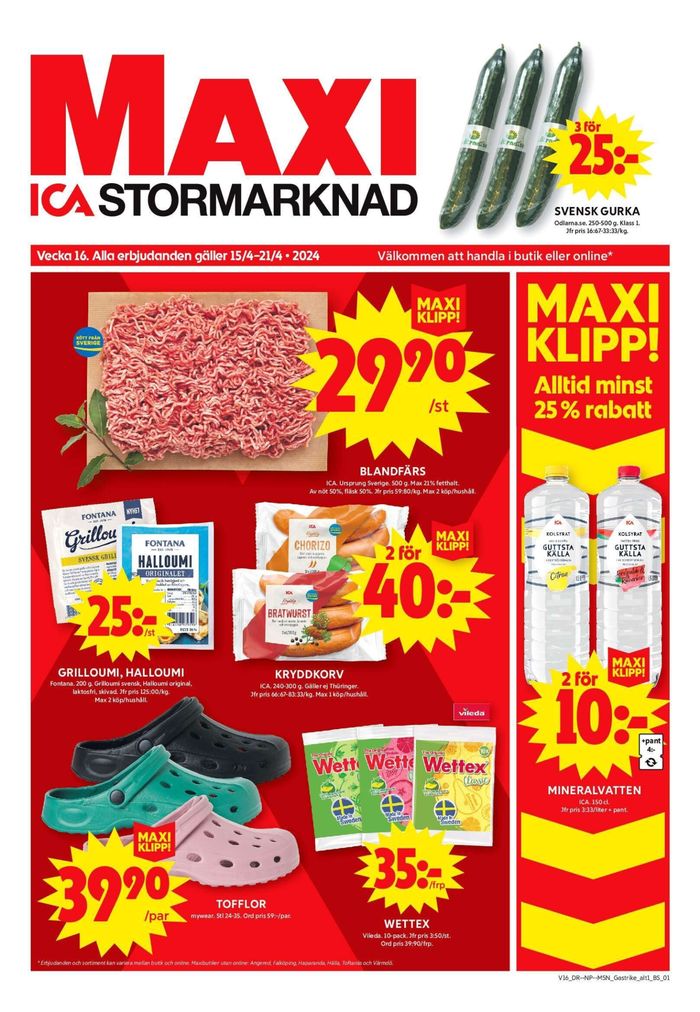ICA Maxi-katalog i Hudiksvall | ICA Maxi Erbjudanden | 2024-04-15 - 2024-04-21