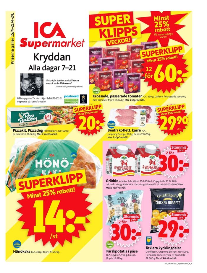 ICA Supermarket-katalog i Norrtälje | ICA Supermarket Erbjudanden | 2024-04-15 - 2024-04-21