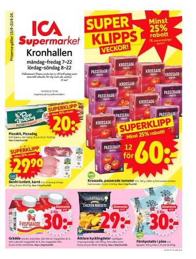Erbjudanden av Matbutiker i Nyköping | ICA Supermarket Erbjudanden de ICA Supermarket | 2024-04-15 - 2024-04-21