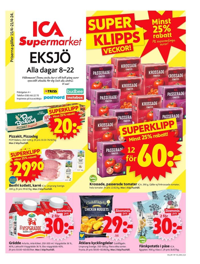 ICA Supermarket-katalog i Eksjö | ICA Supermarket Erbjudanden | 2024-04-15 - 2024-04-21