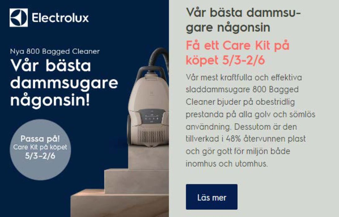 Electrolux Home-katalog i Karlstad | Var basta dammsu- gare någonsin  | 2024-04-18 - 2024-06-02