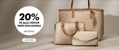 Glitter-katalog i Uppsala | 20% på alla väskor från don donna | 2024-04-18 - 2024-05-01
