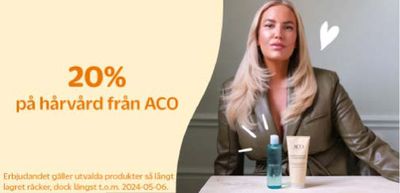 Erbjudanden av Apotek och Hälsa i Kalmar | 20% på hårvård från ACO  de Apotea | 2024-04-19 - 2024-05-06