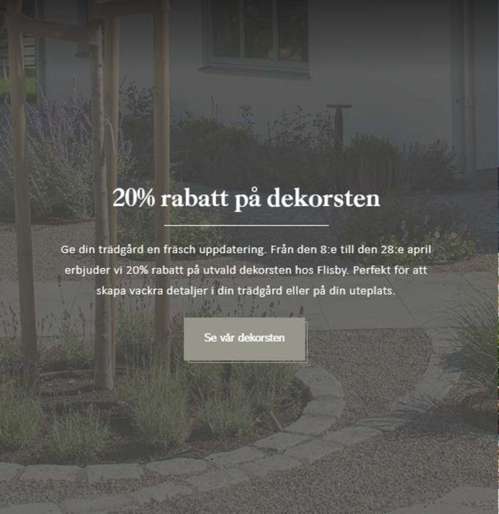 Flisby-katalog i Jönköping | 20% rabatt på dekorsten | 2024-04-19 - 2024-05-10