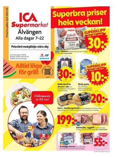 ICA Supermarket-katalog i Nödinge-Nol | ICA Supermarket Erbjudanden | 2024-04-22 - 2024-04-28