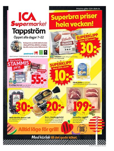 Erbjudanden av Matbutiker i Ekerö | ICA Supermarket Erbjudanden de ICA Supermarket | 2024-04-22 - 2024-04-28