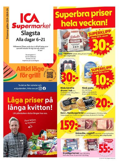 ICA Supermarket-katalog i Hällbybrunn | ICA Supermarket Erbjudanden | 2024-04-22 - 2024-04-28