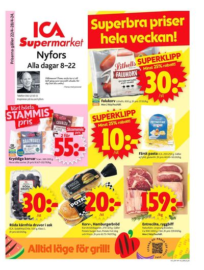 ICA Supermarket-katalog i Eskilstuna | ICA Supermarket Erbjudanden | 2024-04-22 - 2024-04-28
