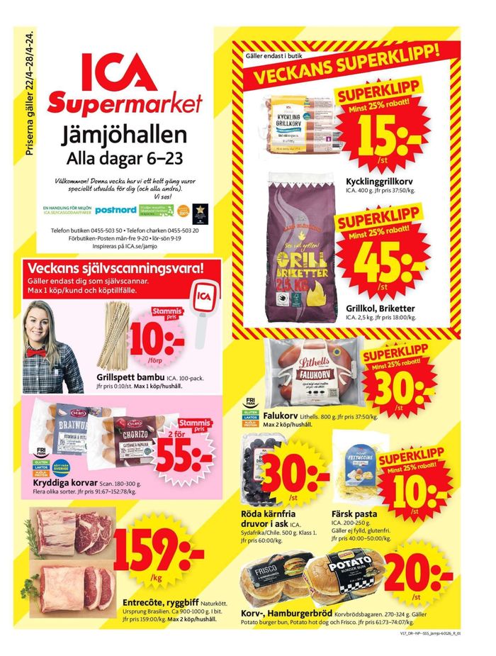 ICA Supermarket-katalog i Jämjö | ICA Supermarket Erbjudanden | 2024-04-22 - 2024-04-28
