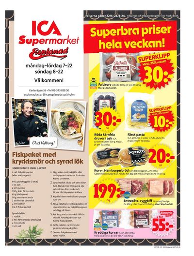 Erbjudanden av Matbutiker i Stockholm | ICA Supermarket Erbjudanden de ICA Supermarket | 2024-04-22 - 2024-04-28