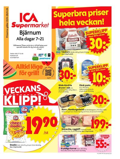ICA Supermarket-katalog i Markaryd | ICA Supermarket Erbjudanden | 2024-04-22 - 2024-04-28