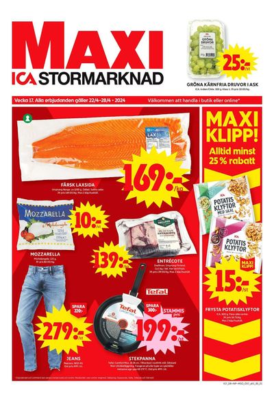 ICA Maxi-katalog i Torsby (Stockholm) | ICA Maxi Erbjudanden | 2024-04-22 - 2024-04-28