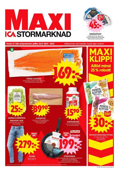 Erbjudanden av Matbutiker i Lilla Edet | ICA Maxi Erbjudanden de ICA Maxi | 2024-04-22 - 2024-04-28