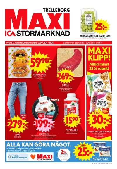 Erbjudanden av Matbutiker i Trelleborg | ICA Maxi Erbjudanden de ICA Maxi | 2024-04-22 - 2024-04-28