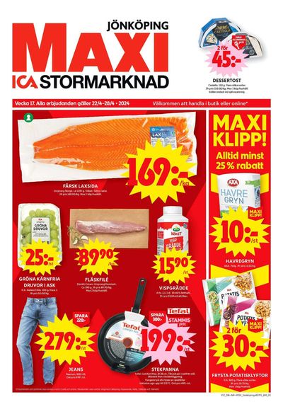 Erbjudanden av Matbutiker i Jönköping | ICA Maxi Erbjudanden de ICA Maxi | 2024-04-22 - 2024-04-28