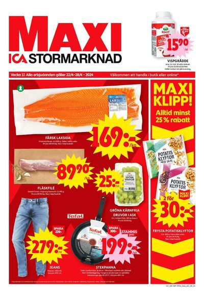 Erbjudanden av Matbutiker i Falun | ICA Maxi Erbjudanden de ICA Maxi | 2024-04-22 - 2024-04-28