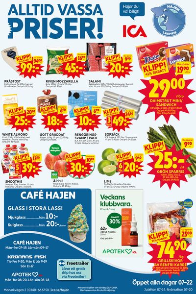 ICA Hajen Lågpris-katalog i Varberg | ICA Hajen Lågpris reklamblad | 2024-04-22 - 2024-05-06