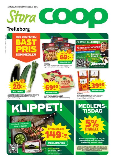 Erbjudanden av Matbutiker i Trelleborg | Stora Coop Erbjudanden de Stora Coop | 2024-04-22 - 2024-04-28