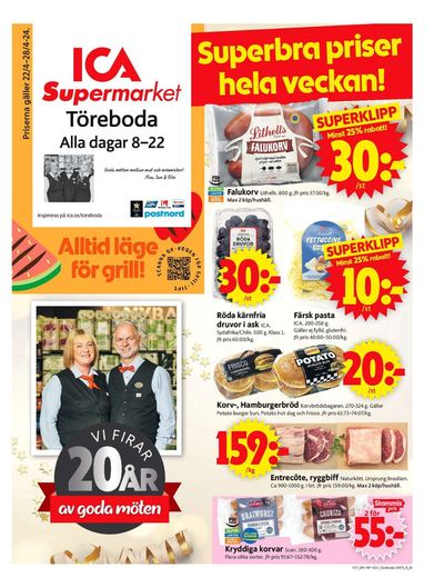 ICA Supermarket-katalog i Töreboda | ICA Supermarket Erbjudanden | 2024-04-22 - 2024-04-28
