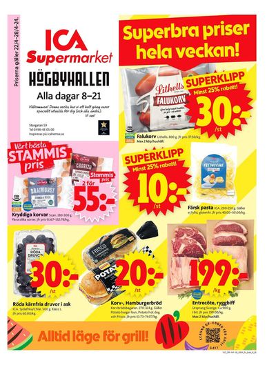 ICA Supermarket-katalog i Stånga | ICA Supermarket Erbjudanden | 2024-04-22 - 2024-04-28