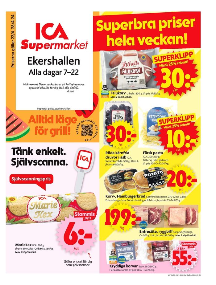 ICA Supermarket-katalog i Örebro | ICA Supermarket Erbjudanden | 2024-04-22 - 2024-04-28