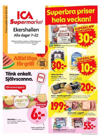 Erbjudanden av Matbutiker i Örebro | ICA Supermarket Erbjudanden de ICA Supermarket | 2024-04-22 - 2024-04-28
