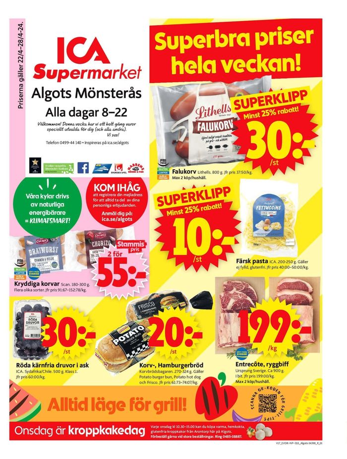 ICA Supermarket-katalog | ICA Supermarket Erbjudanden | 2024-04-22 - 2024-04-28