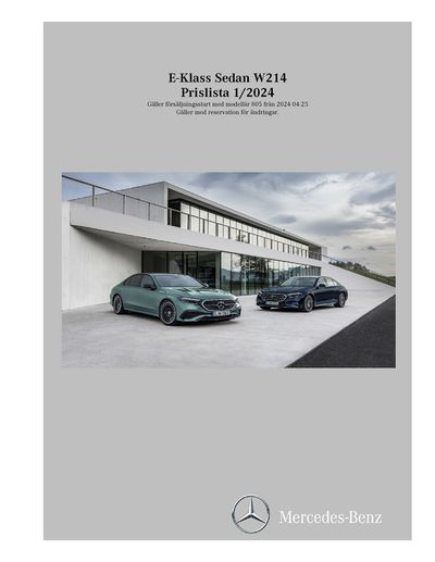 Mercedes-Benz-katalog i Enköping | Mercedes-Benz Saloon W214 | 2024-04-26 - 2025-04-26