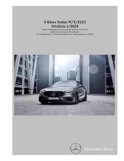 Mercedes-Benz-katalog i Stockholm | Mercedes-Benz Saloon W223 | 2024-04-26 - 2025-04-26