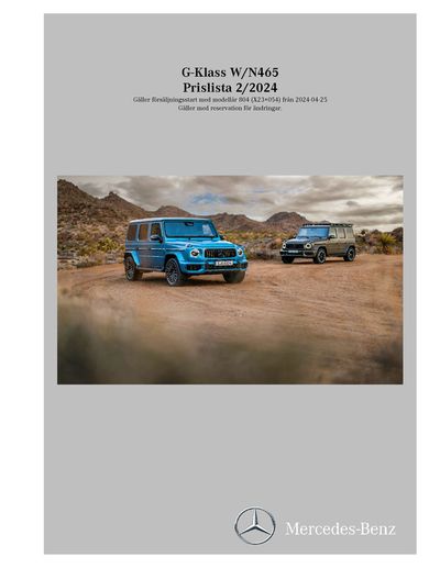 Mercedes-Benz-katalog i Stockholm | Mercedes-Benz Offroader N465 | 2024-04-26 - 2025-04-26
