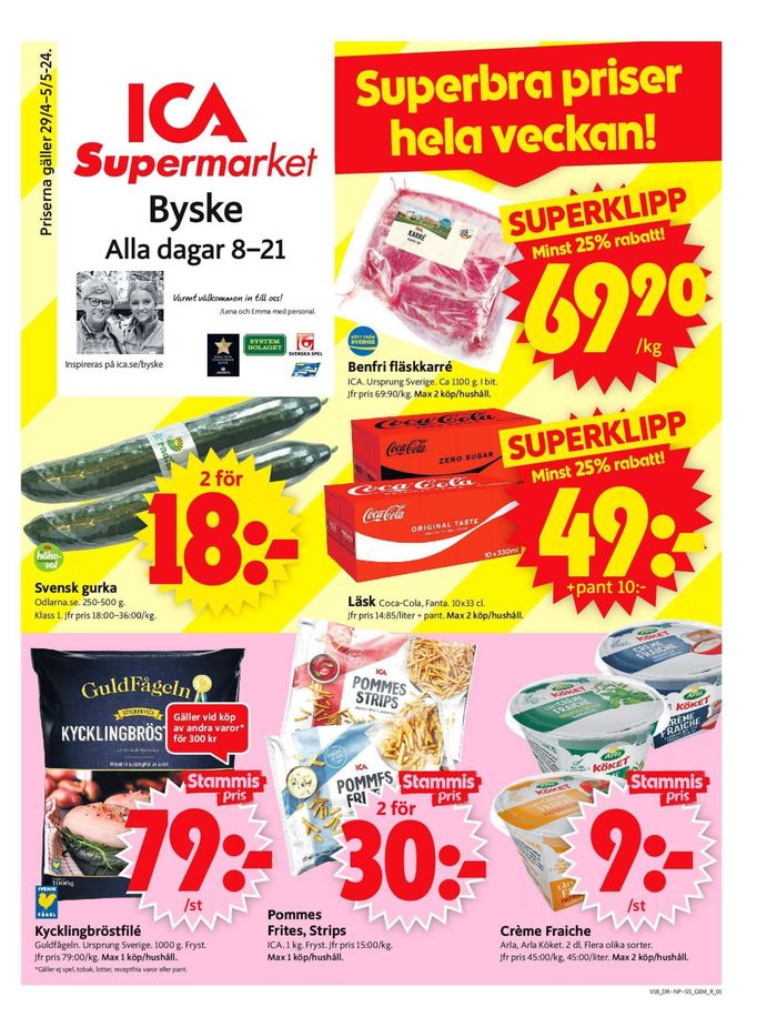 ICA Supermarket-katalog i Byske | ICA Supermarket Erbjudanden | 2024-04-22 - 2024-04-28
