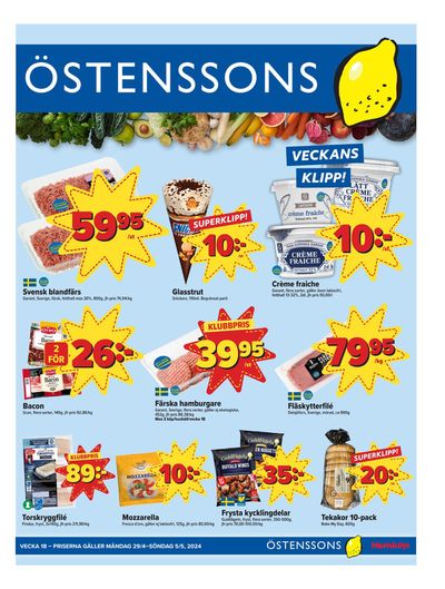 Erbjudanden av Matbutiker i Vadstena | Östenssons reklambad de Östenssons | 2024-04-28 - 2024-05-12