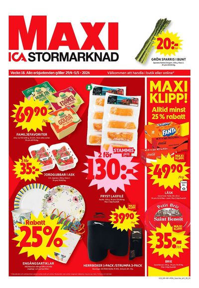 Erbjudanden av Matbutiker i Valbo | ICA Maxi Erbjudanden de ICA Maxi | 2024-04-22 - 2024-04-28