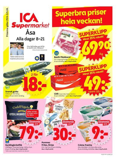 ICA Supermarket-katalog i Fjärås station | ICA Supermarket Erbjudanden | 2024-04-29 - 2024-05-05