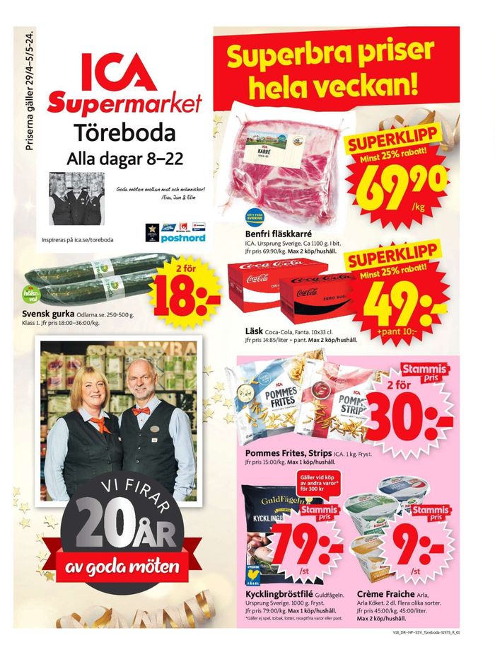 ICA Supermarket-katalog i Töreboda | ICA Supermarket Erbjudanden | 2024-04-29 - 2024-05-05