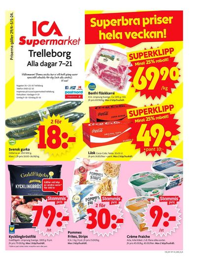 ICA Supermarket-katalog i Skegrie | ICA Supermarket Erbjudanden | 2024-04-29 - 2024-05-05