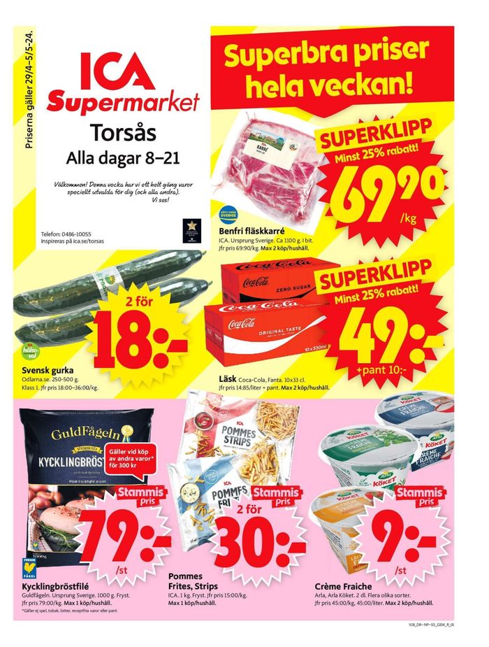 ICA Supermarket-katalog i Torsås | ICA Supermarket Erbjudanden | 2024-04-29 - 2024-05-05