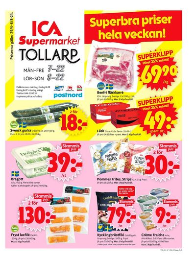ICA Supermarket-katalog i Tollarp | ICA Supermarket Erbjudanden | 2024-04-29 - 2024-05-05