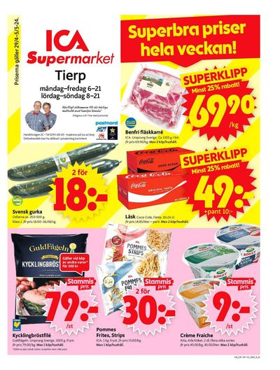 ICA Supermarket-katalog i Tierp | ICA Supermarket Erbjudanden | 2024-04-29 - 2024-05-05