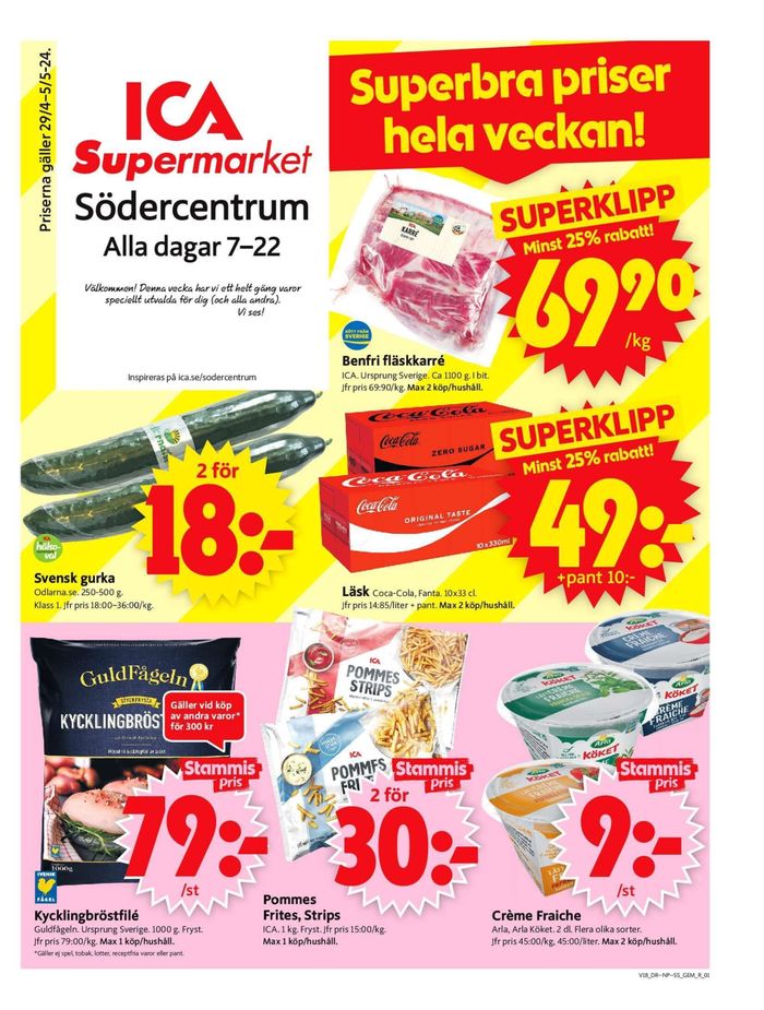 ICA Supermarket-katalog i Färjestaden | ICA Supermarket Erbjudanden | 2024-04-29 - 2024-05-05