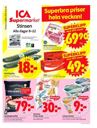 Erbjudanden av Matbutiker i Nybro | ICA Supermarket Erbjudanden de ICA Supermarket | 2024-04-29 - 2024-05-05