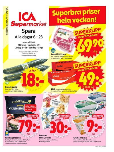 ICA Supermarket-katalog i Uddevalla | ICA Supermarket Erbjudanden | 2024-04-29 - 2024-05-05
