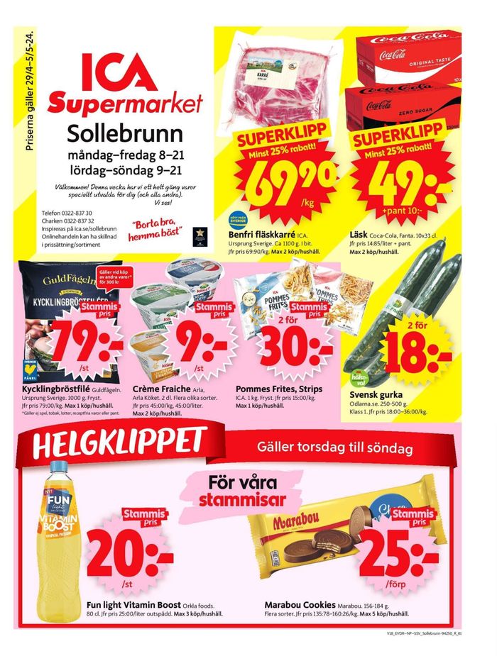 ICA Supermarket-katalog i Sollebrunn | ICA Supermarket Erbjudanden | 2024-04-29 - 2024-05-05