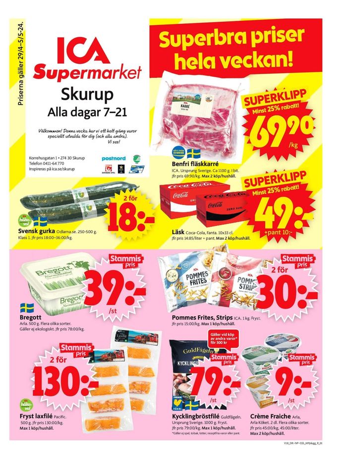 ICA Supermarket-katalog i Skurup | ICA Supermarket Erbjudanden | 2024-04-29 - 2024-05-05