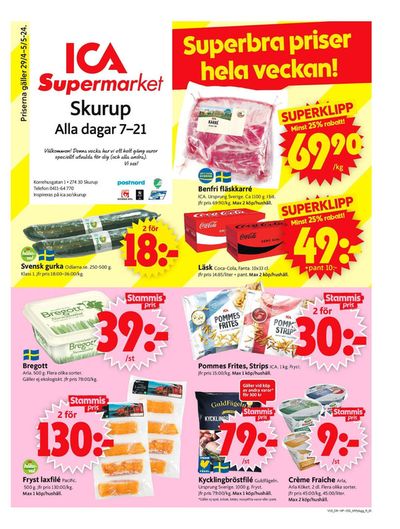 ICA Supermarket-katalog i Klagstorp | ICA Supermarket Erbjudanden | 2024-04-29 - 2024-05-05