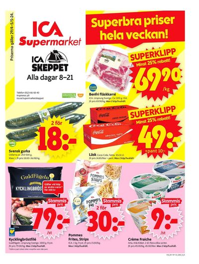 Erbjudanden av Matbutiker i Lysekil | ICA Supermarket Erbjudanden de ICA Supermarket | 2024-04-29 - 2024-05-05