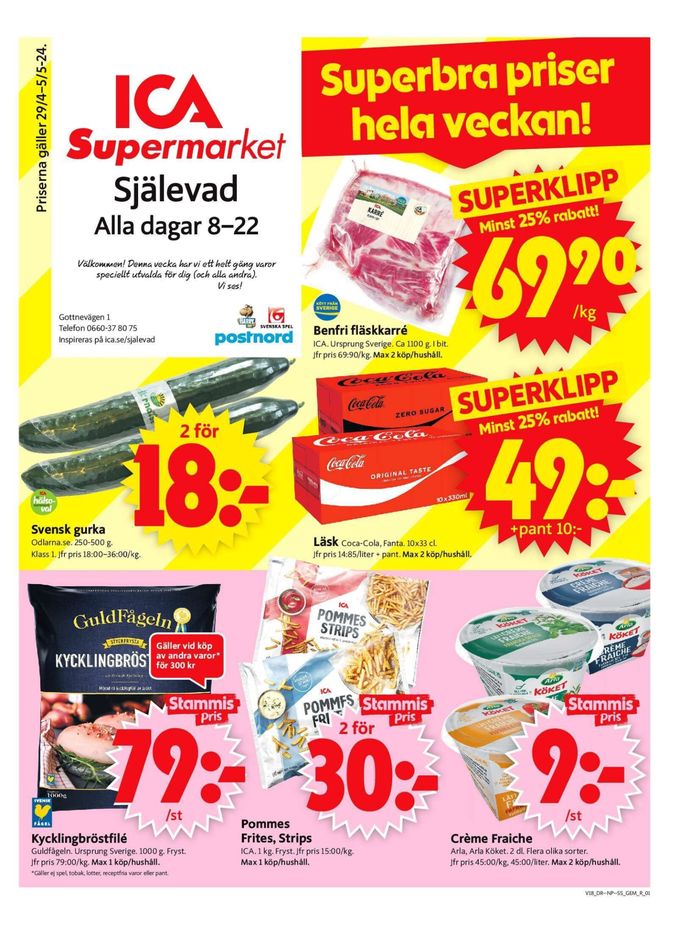 ICA Supermarket-katalog i Överhörnäs | ICA Supermarket Erbjudanden | 2024-04-29 - 2024-05-05